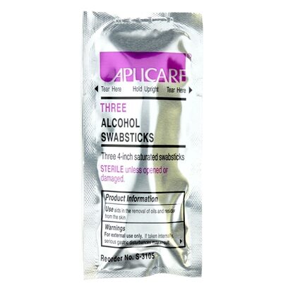 Aplicare Alcohol Swabstix 4", 25/Box