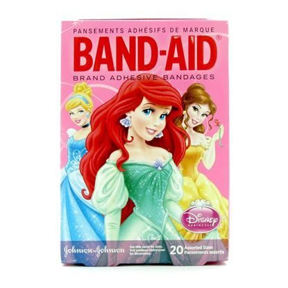 Bandage, Cartoon   Disney Princesses, Assorted,  Plastic, 20/Box