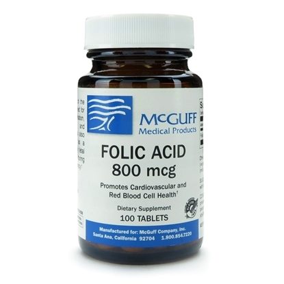 Folic Acid, 800mcg, 100 Tablets/Bottle