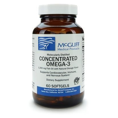 Concentrated Omega-3, 1,200mg Fish Oil with Natural Orange Flavor, 60 Softgel Capsules/Bottle