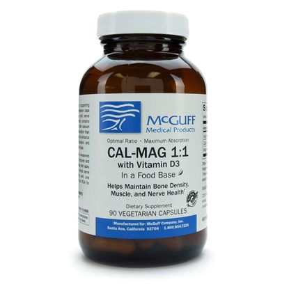 Cal-Mag 1:1 w/ Vitamin D3 Vegicaps  90/Bottle