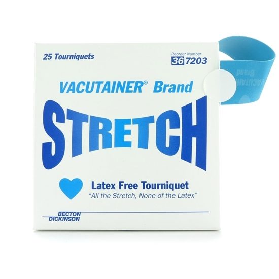 Tourniquet Vacutainer 1 x 18 Latex Free 25Box