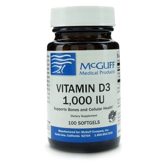 Vitamin D 1000IU 100 Softgel CapsulesBottle