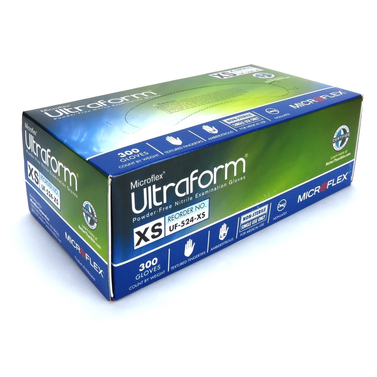 Gloves, Nitrile, Ultraform, Powder-free, Blue 300/Box | McGuff