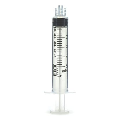 5cc Syringe, Luer Lock, No Needle, Exel, w/ cap, Sterile, Graduations to 6cc, 100/Box