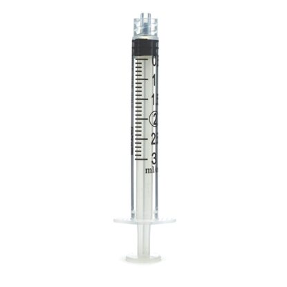 Exel Syringe with Luer Lock Tip 3 cc, 100/Box