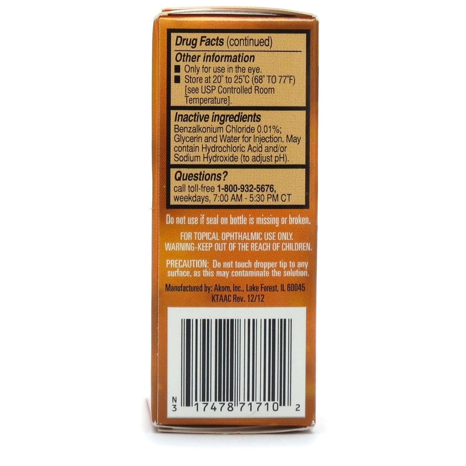 Ketotifen Fumurate Eye Drops, OTC 0.025 5mL McGuff