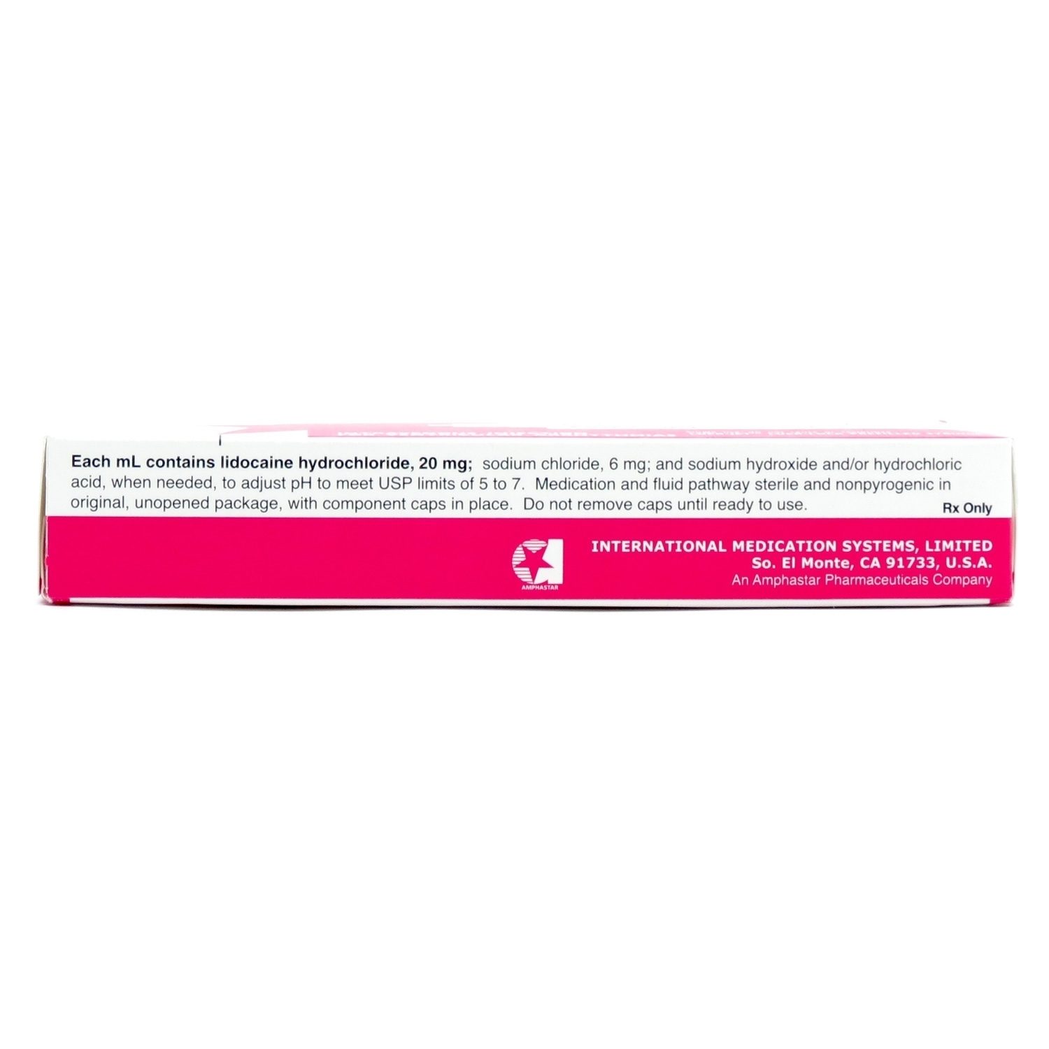 Lidocaine 2, 100mg, Needleless LuerLock, 5mL/Syringe, Each McGuff