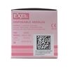 Needle 18G x 1 12 Disposable  Regular Bevel Pink Sterile Exel  100Box