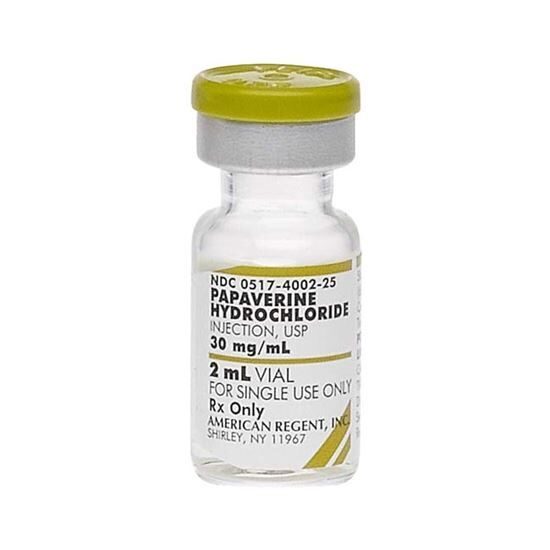 Papaverine Hydrochloride 30mgmL SDV 2mL Vial  25vialsTray