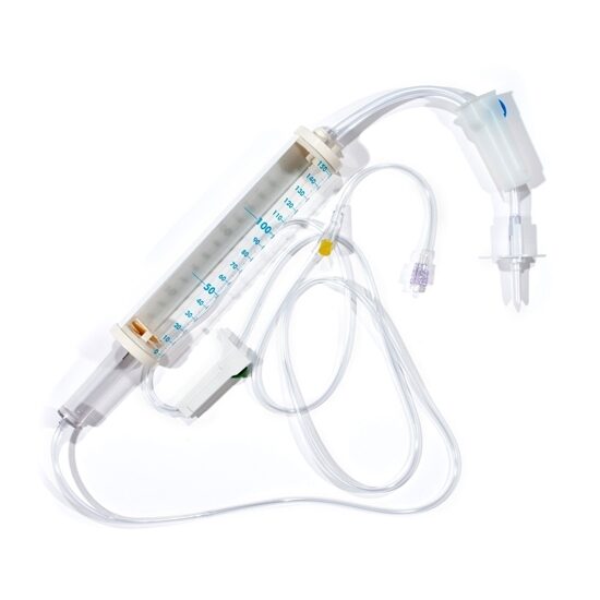 IV Set Measured Volume 60 DropsmL NonVented Spike 150mL Burette Chamber Injection Site Float Valve Automatic Shutoff SPINLOCK Latex Free 87 20Case