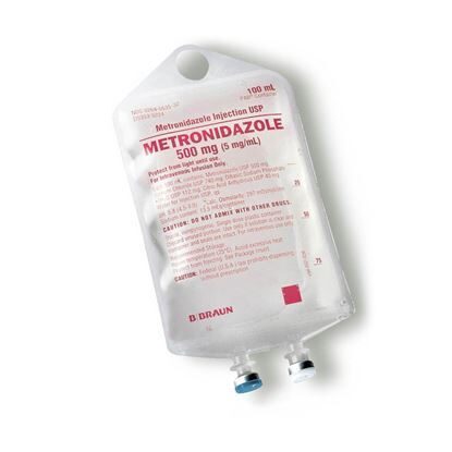 IV Solution, Metronidazole, Metro-IV, 500mg, PAB®, 100mL, 4 Bags/Box