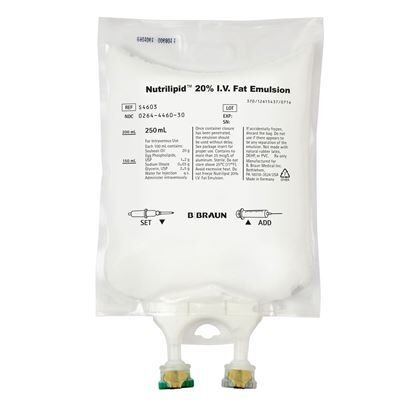 Fat Emulsion, IV, 20%, 250mL,Bags, SD, Nutrilipid,  Non-PVC/DEHP  12/Case