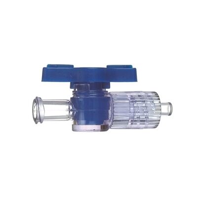 Stopcock, One-Way, Luer-Lock, Port Covers, Latex-free, DEHP-free, 100/Case