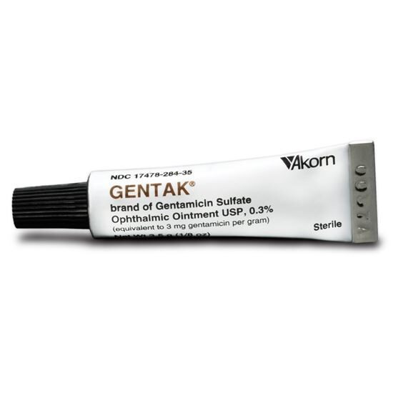 GENTAK Gentamicin Sulfate Solution USP  03 Ophthalmic Ointment 35gm Tube