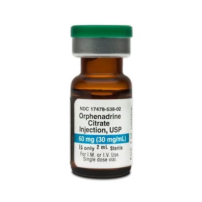 Orphenadrine Citrate, 30mg/mL, SDV, 2mL, 10 Vials/Tray