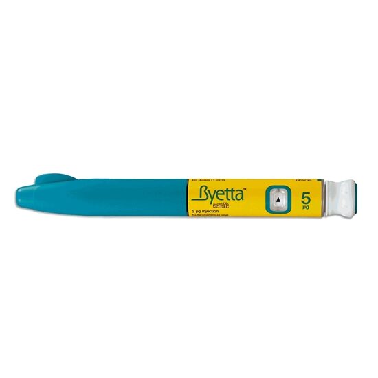 BYETTA exenatide 5mcg002mL 60 Dose Cartridge 12mL Each