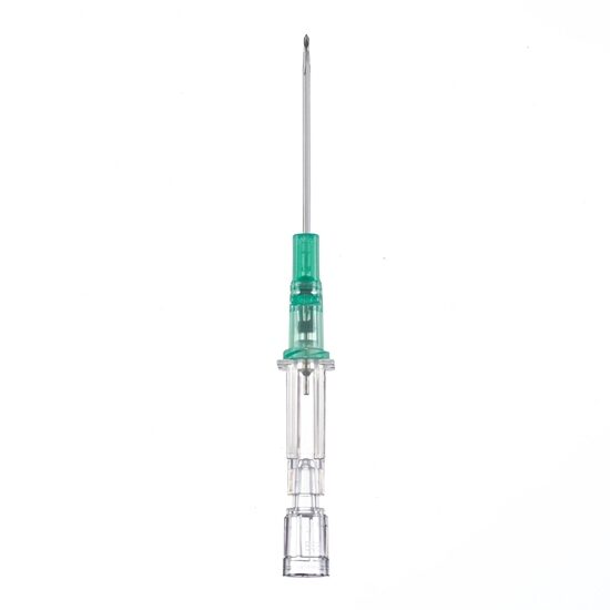 Introcan Safety® Peripheral IV Catheter, 18G x 1-1/4" Green Straight Hub, With Passive Safety Clip, 50/Box
