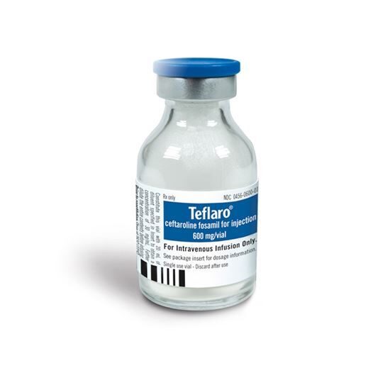 Teflaro Ceftaroline Fosamil for Injection SDV 600mgvial  10x20mL Refrigerated