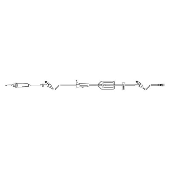 IV Set Filterflow Universal Spike 15 dropsmL 02 Micron Filter 2 ULTRASITE Injection Site SPINLOCK Connector Latexfree 104 50Case