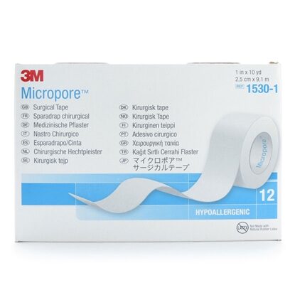 3M™ Micropore Surgical Tape 1"x10 Yards Hypoallergenic, 12/Box