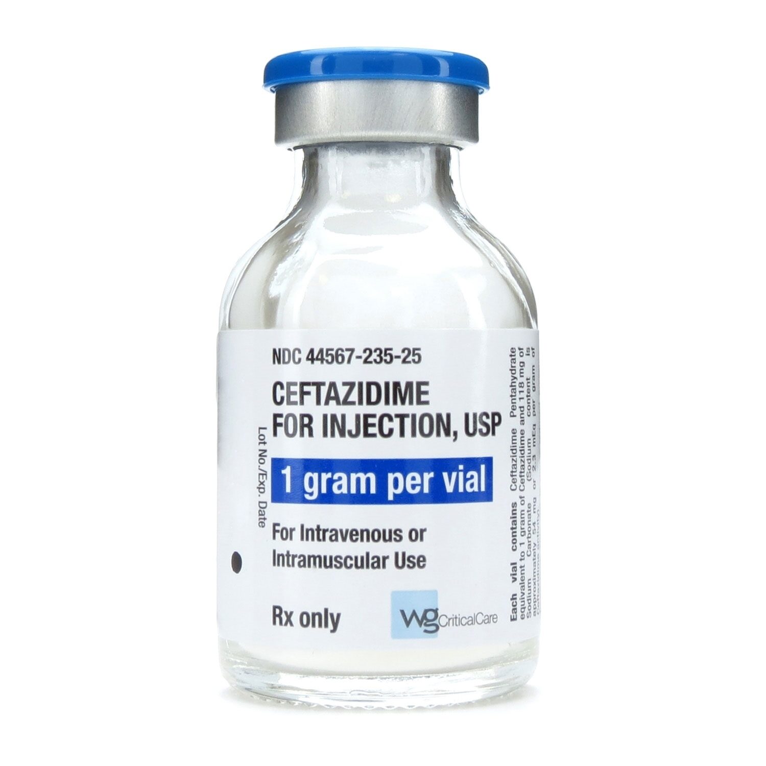 Ceftazidime for Injection, 1gm/Vial, SDV, 25 Vials/Tray | McGuff