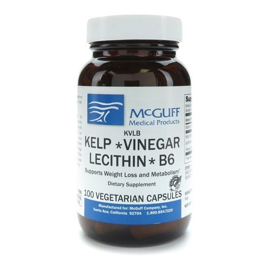 Kelp, Vinegar, Lecithin, B6 (KVLB) Tablets Vegetarian 100/Bottle McGuff