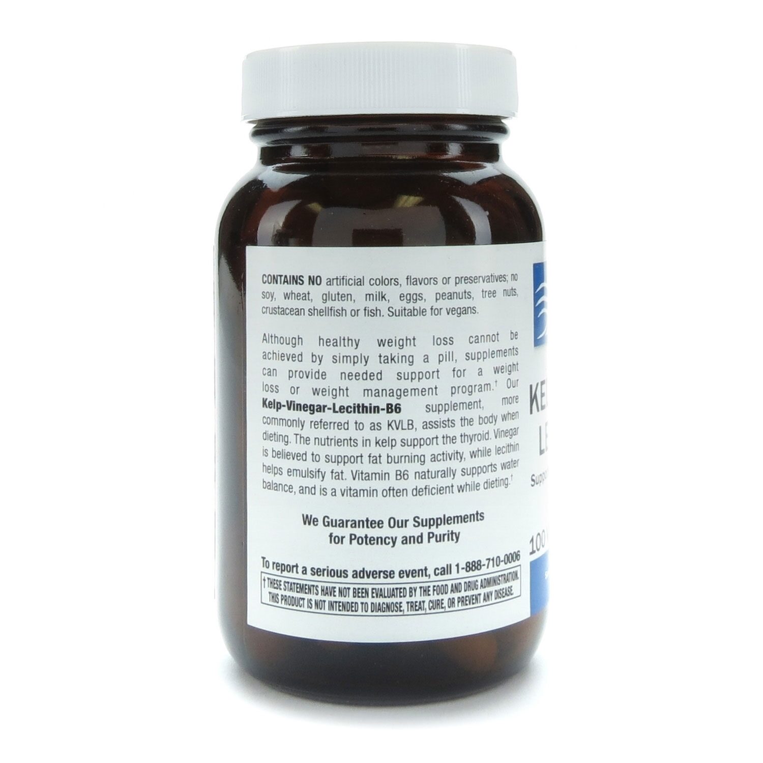 Kelp, Vinegar, Lecithin, B6 (KVLB) Tablets Vegetarian 100/Bottle McGuff