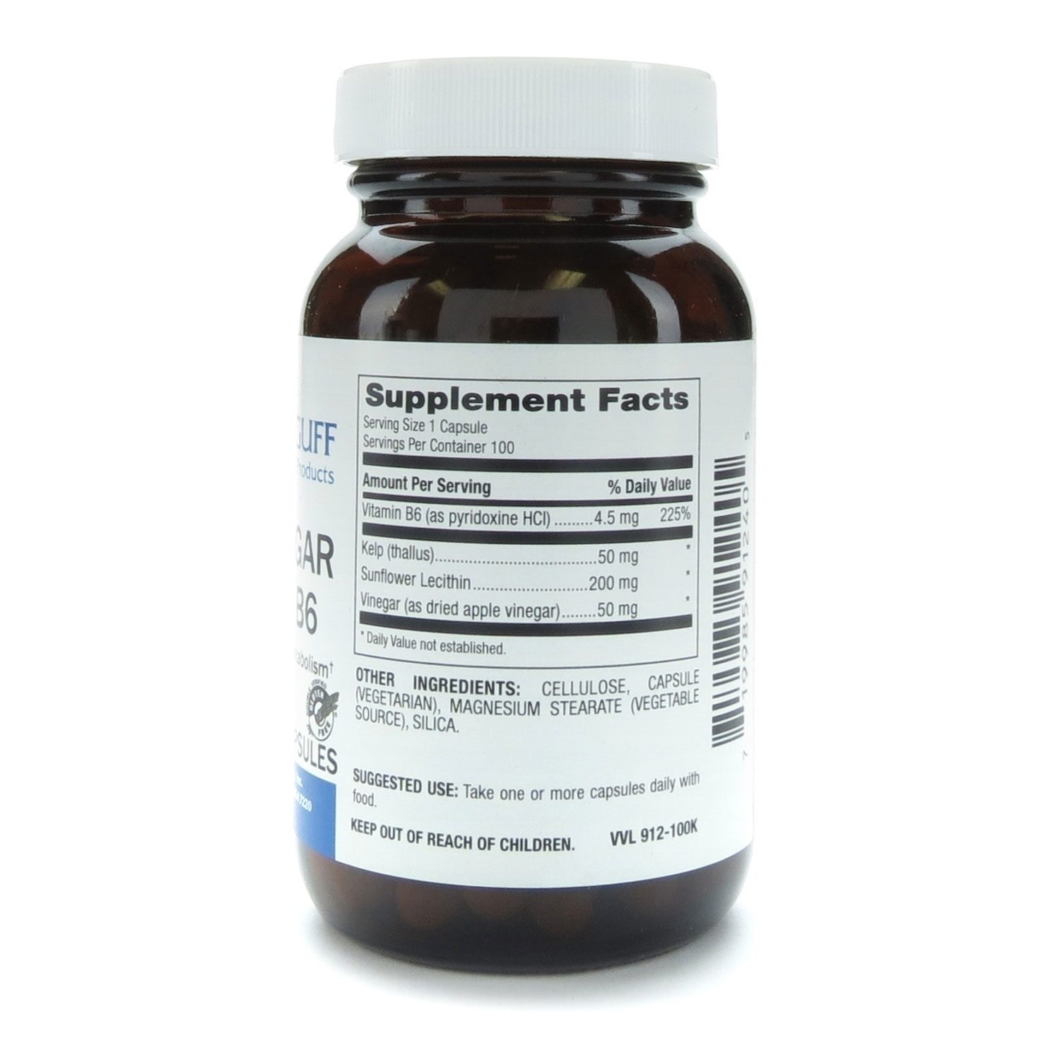 Kelp, Vinegar, Lecithin, B6 (KVLB) Tablets Vegetarian 100/Bottle McGuff