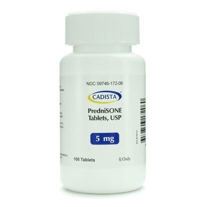 Prednisone, 5mg, 100 Tablets/Bottle