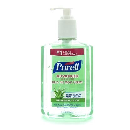 Hand Sanitizer, Aloe with Pump, 8 Ounce Bottle, Purell®, Each