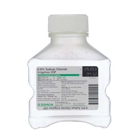 0.9% Sodium Chloride Irrigation USP, 500mL, PIC™, 16/Case