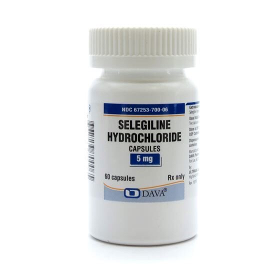 Selegiline HCl 5mg 60 Capsules Bottle McGuff