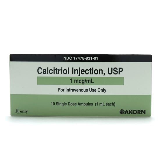 Calcitriol  Vitamin D3 Injection   1mcgmL  Ampule  1mL  10Tray