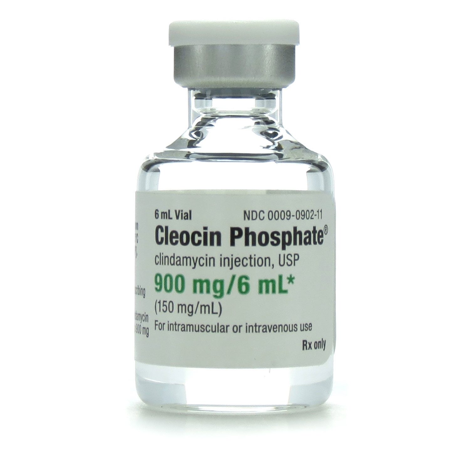 Cleocin Phosphate® (Clindamycin), 150mg/mL 900mg/vial, SDV, 6mL, 25 Vials/Tray McGuff