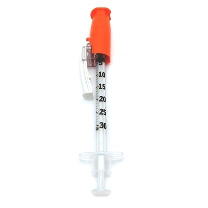 0.3cc Insulin Syringe, 29G x 1/2", Safety, BD SafetyGlide™, 100/Box