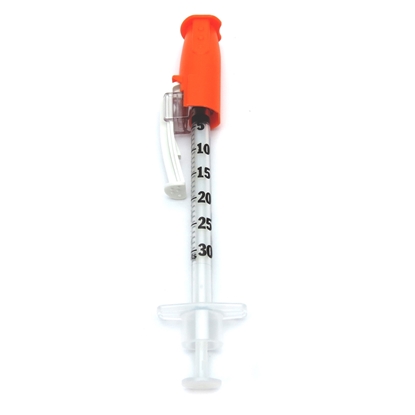 BD SafetyGlide™ Safety Hypodermic Syringe With Needle 0.3cc 29G x 1/2", 100/Box