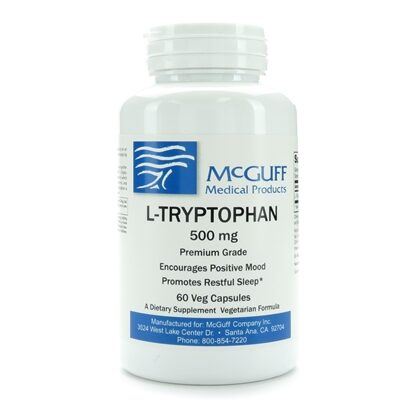 L-Tryptophan 500 mg Capsules, 60 Count