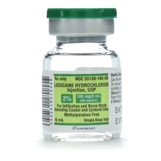 Lidocaine 2 20mgmL Preservative Free SDV 5mL 10 VialsTray