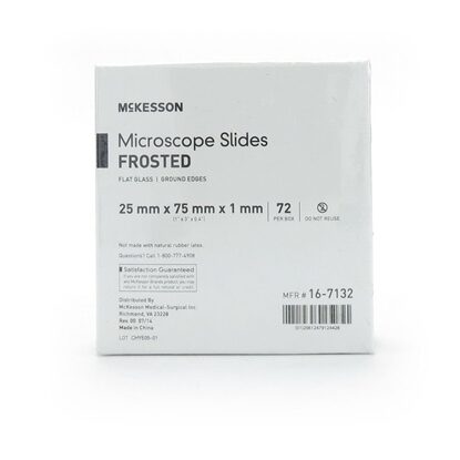 McKesson Specimen Collection & Labware 1"x 3"x 1mm Frosted, 72/Box