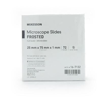 Slides, Microscope, Frosted, 1" x 3", Medi-Pak™, 72/Package