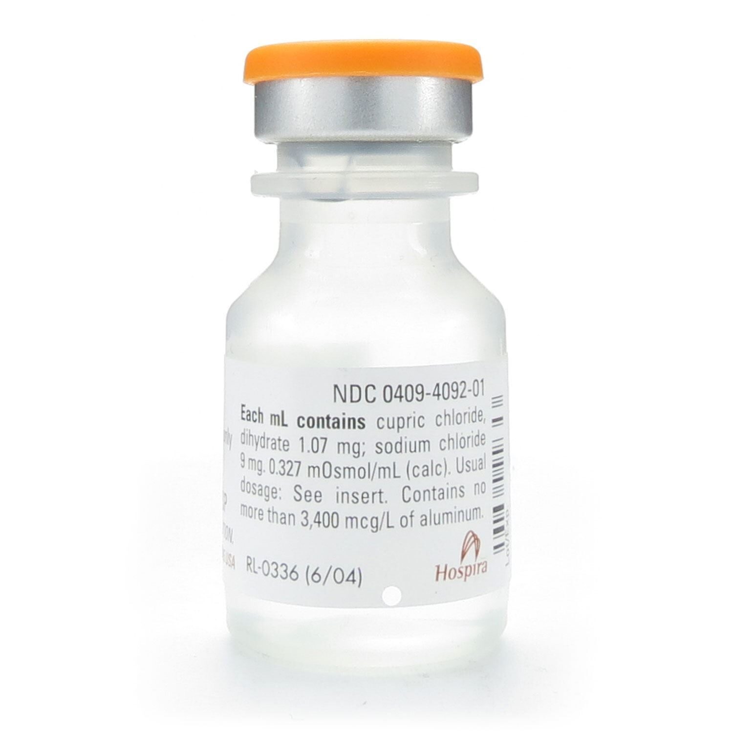 Copper (Cupric Chloride), 0.4mg/mL, SDV, 10mL/Vial McGuff