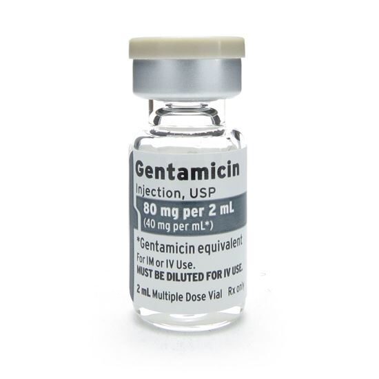Gentamicin Sulfate 40mgmL MDV 2mL 25 VialsTray