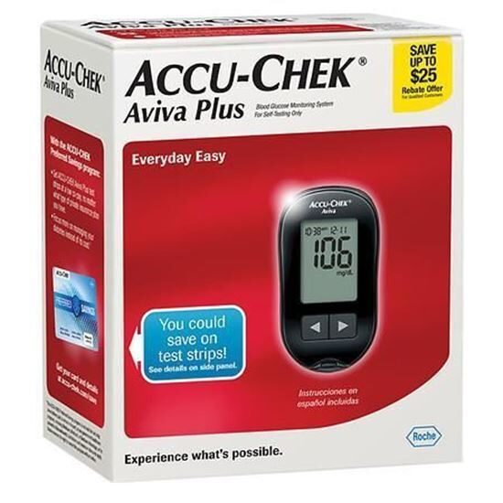 Blood Glucose Meter ACCUCHEK Aviva Plus wSoftclix device  Each