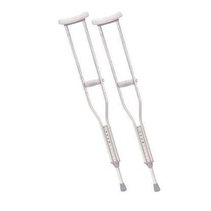 Crutches, Aluminum   Adult   1" Adjustable,  1 Pair/Box