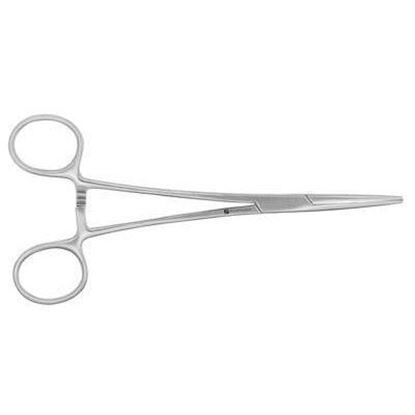 Forceps, Hemostat, Kelly, 5 1/2", Mid Grade, Stainless Steel, Straight, Scissor Type, NonSterile, Each