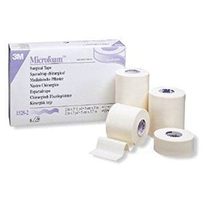 Microfoam Elastic Foam Surgical Tape 4" x 5-1/2 Yards, 3/Box
