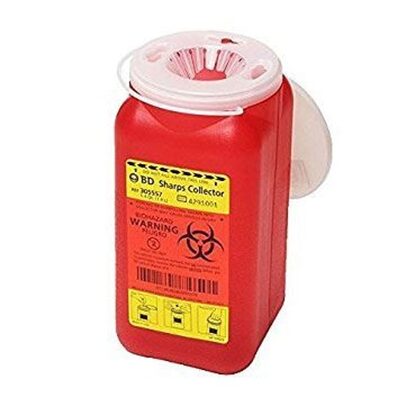 BD® Home Sharps Container 1.4 Quart, Snap-lock Lid, Each