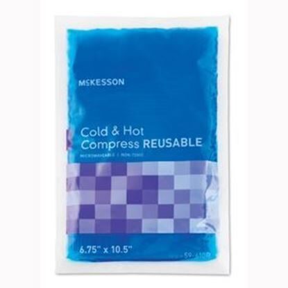 Cold/Hot Pack, Plastic, Gel Filled, 6" x 10.5", Reusable,  24/Case