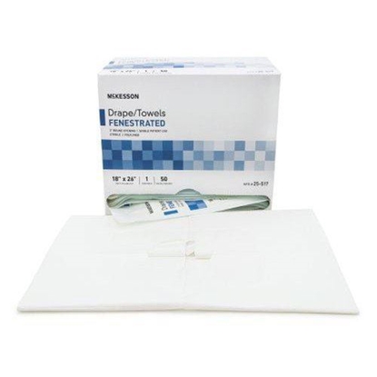 McKesson General Purpose Drape 18" x 26" with Fenestration, 50/Box